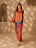 2613 | Printed Silk Kaftan Set