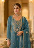Eba Silk embroidered suit - Blue