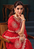 Saree 2610 — blouse and embellishment detail of red saree with matching red blouse