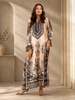 2608 | Printed Silk Kaftan Set