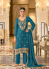 Eba Silk embroidered suit - Blue