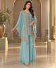 Noor Cape and Palazzo outfit - Sky Blue