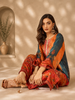 2613 | Printed Silk Kaftan Set