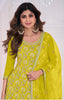 Lime Embroidered Sharara Suit