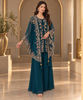 Noor Cape and Palazzo outfit - Teal