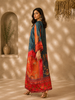 2613 | Printed Silk Kaftan Set