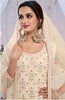 Cream Embroidered Sharara Suit 44 (UK18)