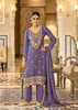 Eba Silk embroidered suit - Purple