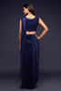 Celeste Sequin Saree – Navy