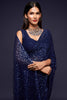 Celeste Sequin Saree – Navy