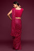 Celeste Sequin Saree – Hot Pink