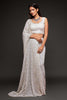Celeste Sequin Saree – White