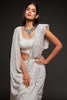 Celeste Sequin Saree – White