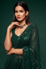 Celeste Sequin Saree – Bottle Green