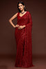 Celeste Sequin Saree – Red
