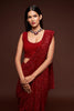 Celeste Sequin Saree – Red