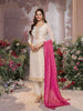Ivory Jacquard Suit with Pink Dupatta