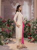 Ivory Jacquard Suit with Pink Dupatta