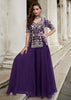 Sayuri Purple Embroidered Palazzo Suit