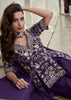 Sayuri Purple Embroidered Palazzo Suit