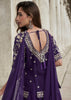 Sayuri Purple Embroidered Palazzo Suit