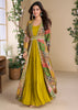 Sayuri Mustard Printed Jacket Gown Set