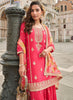 Sayuri Embroidered Sharara Suit – Bright Pink
