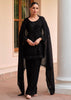 Sayuri Layla Beaded Georgette Suit – Black