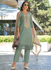 Eliza Embroidered Suit – Sage Green