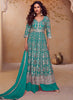 Seerat Luxury Anarkali & Palazzo Suit – Emerald Green