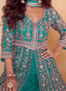 Seerat Luxury Anarkali & Palazzo Suit – Emerald Green