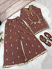 Noor Embellished Mauve suit - Girls