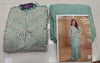 Embroidered Saree-Gown - Aqua